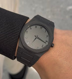 Matte Black "Stealth" Watch with Eastern Arabic Numerals