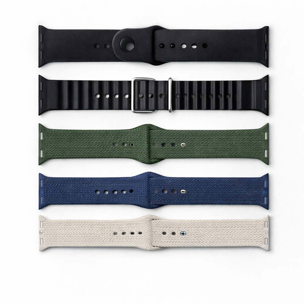 Smartwatch & AirPods Combo Pack with 7 Stylish Watch Straps | All-in-One Smart Combo