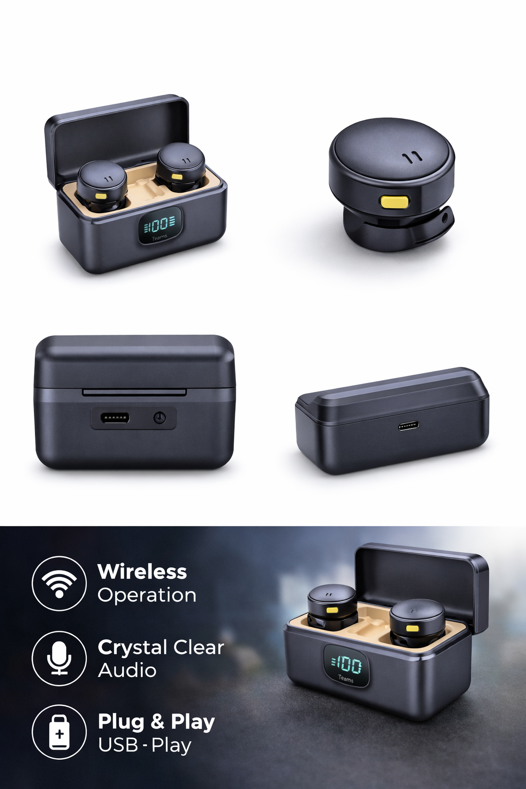 Wireless Microphone | Noise Reduction Mini Mic | Plug & Play Lavalier Mic for Mobile, YouTube, Vlogging & Live Recording