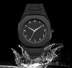 Matte Black "Stealth" Watch with Eastern Arabic Numerals