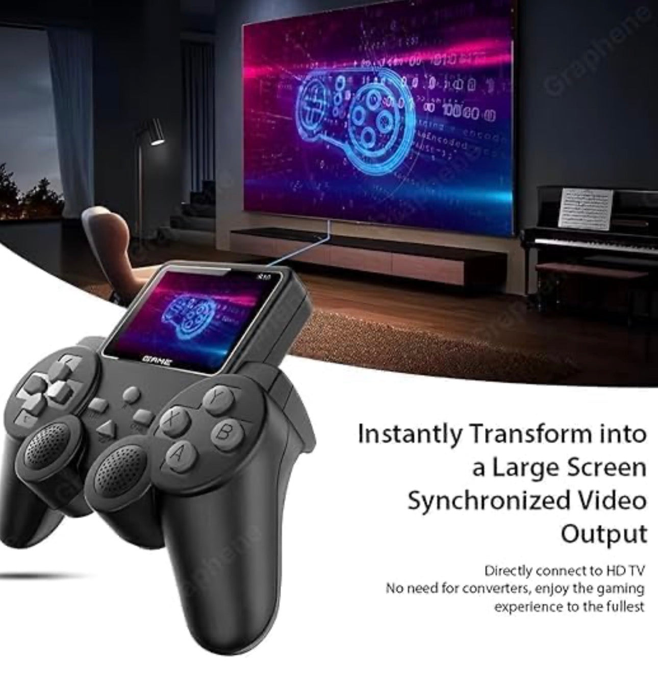 S10 Wireless Digital Game Player with Gamepad Controller & Built-in Screen | Retro Gaming Console | Plug & Play