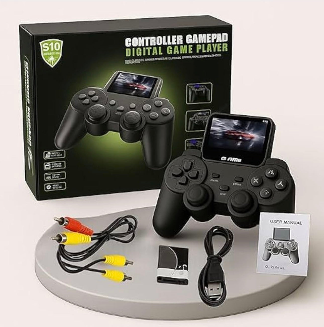 S10 Wireless Digital Game Player with Gamepad Controller & Built-in Screen | Retro Gaming Console | Plug & Play