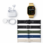 Smartwatch & AirPods Combo Pack with 7 Stylish Watch Straps | All-in-One Smart Combo